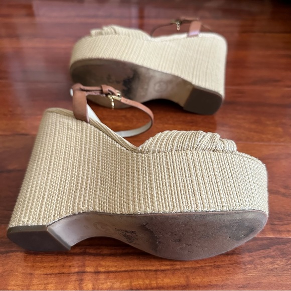 Michael Kors Knot-Top Raffia Platform Wedges - Picture 4 of 12